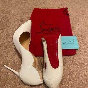 White Christian Louboutin Hot Chick